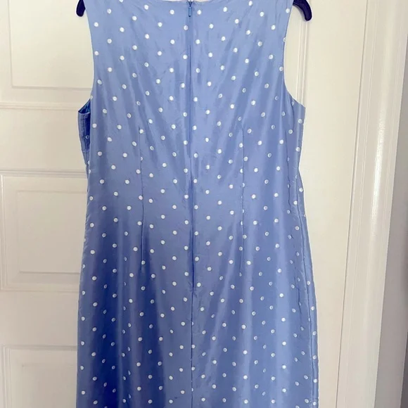 Baby blue with white polka dots dress - Picture 2 of 3